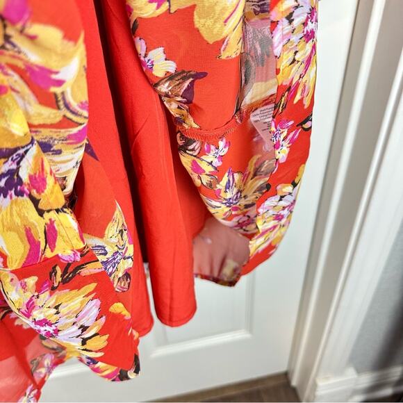 Studio A Floral Swing Dress Peplum Hem Size XXL 20 - Picture 4 of 7